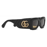 Gucci - Rectangular Frame Ayers Sunglasses - Black - Gucci Eyewear