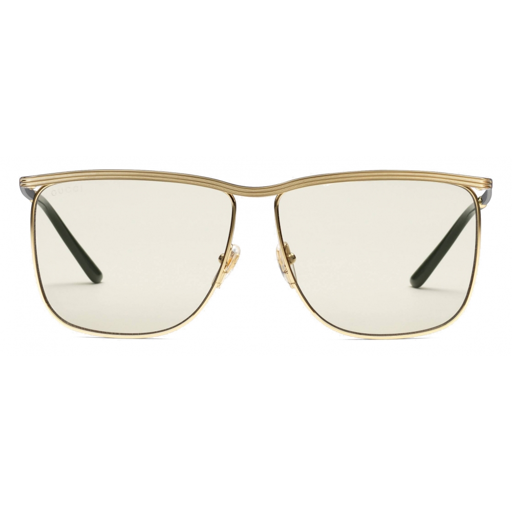 Gucci - Square-Frame Sunglasses - Gold - Gucci Eyewear - Avvenice