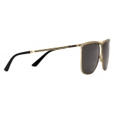 Gucci - Square-Frame Sunglasses - Gold Grey - Gucci Eyewear