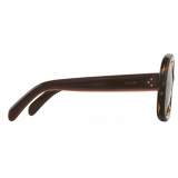 Céline - Round S163 Sunglasses in Acetate - Striped Havana - Sunglasses - Céline Eyewear