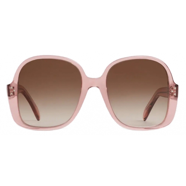 Céline - Oversized S158 Sunglasses in Acetate - Transparent Rose ...