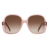 Céline - Occhiali da Sole Oversized S158 in Acetato - Rosa Traslucido - Occhiali da Sole - Céline Eyewear