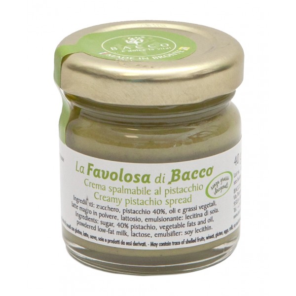 Bacco - Tipicità al Pistacchio - La Favolosa di Bacco - Cream with Pistachio from Bronte - Artisan Spreadable Creams - 40 g