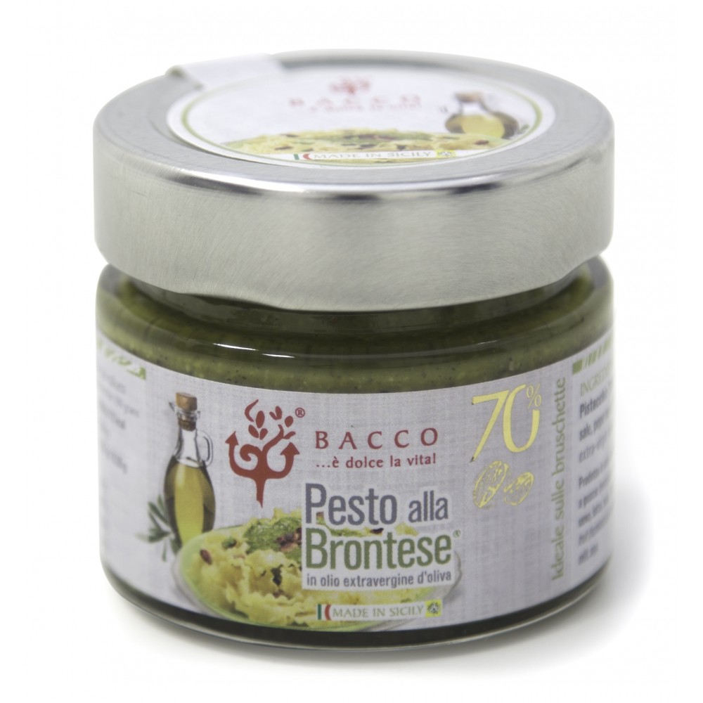 Bacco - Tipicità al Pistacchio - Pesto alla Brontese 70 % - Pistacchio di Bronte - 40 g