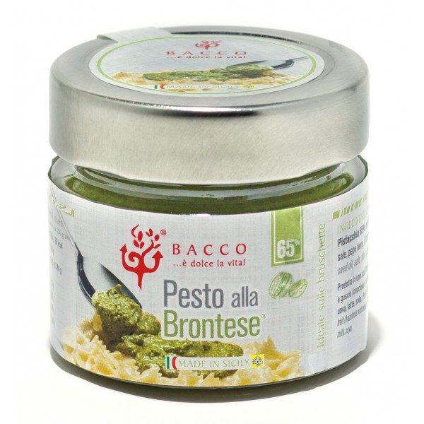 Bacco - Tipicità al Pistacchio - Pesto alla Brontese 65 % - Pistacchio di Bronte - 90 g