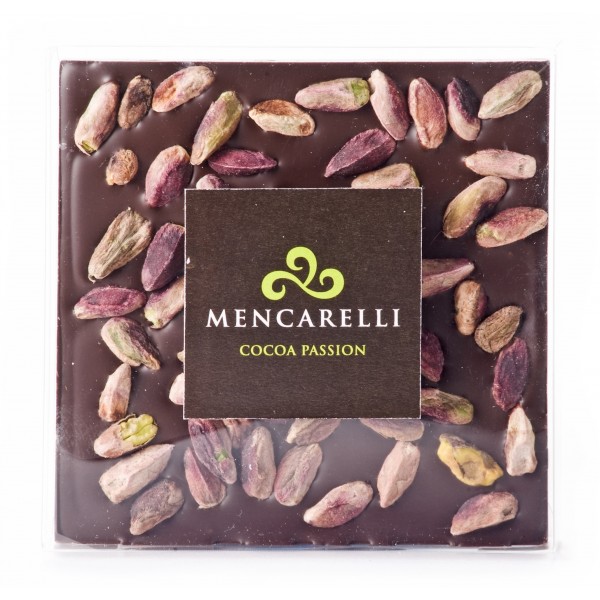 Mencarelli Cocoa Passion - Dark Chocolate and Pistachio - Tablet Chocolate 80 g