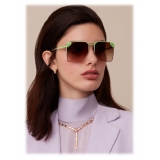 Bulgari - Serpenti - Sunnyscale Ovesize Square Sunglasses - Serpenti Collection - Sunglasses - Bulgari Eyewear