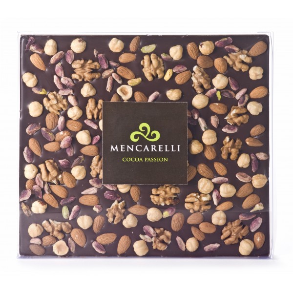 Mencarelli Cocoa Passion - Cioccolato Fondente e Mix di Frutta Secca - Tavoletta Cioccolato 500 g
