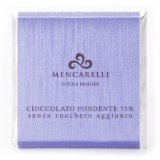 Mencarelli Cocoa Passion - Tavoletta Cioccolato Fondente 75 % Senza Zucchero - Tavoletta Cioccolato 50 g
