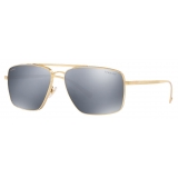 Versace - Occhiale da Sole Squadrati Greca Polarizzati - Oro - Occhiali da Sole - Versace Eyewear
