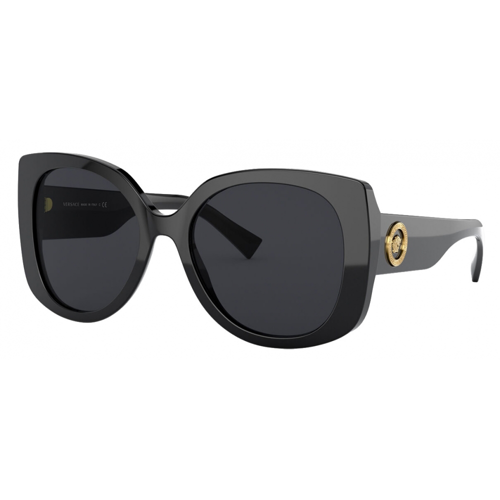 black greca squared sunglasses