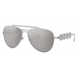 Versace - Sunglasses Signature Medusa Pilot - Silver - Sunglasses - Versace Eyewear