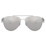 Versace - Occhiale da Sole Pilot Signature Medusa - Argento - Occhiali da Sole - Versace Eyewear