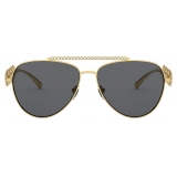 Versace - Occhiale da Sole Pilot Signature Medusa - Oro - Occhiali da Sole - Versace Eyewear