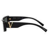 Versace - Occhiale da Sole Rettangolari Versace Virtus - Nero - Occhiali da Sole - Versace Eyewear