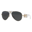 Versace - Occhiale da Sole Baroque - Bianco - Occhiali da Sole - Versace Eyewear