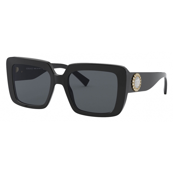 Versace - Sunglasses Medusa Crystal Jewel - Black - Sunglasses - Versace Eyewear
