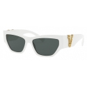 Versace - Occhiale da Sole Cat-Eye Versace Virtus - Bianco - Occhiali da Sole - Versace Eyewear