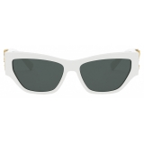 Versace - Occhiale da Sole Cat-Eye Versace Virtus - Bianco - Occhiali da Sole - Versace Eyewear