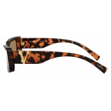 Versace - Occhiale da Sole Rettangolari Versace Virtus - Havana - Occhiali da Sole - Versace Eyewear