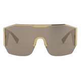 Versace - Occhiale da Sole Shield Medusa Halo - Oro - Occhiali da Sole - Versace Eyewear
