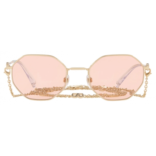 Gold Octagon Frame Sunglasses