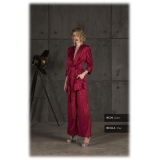 Danilo Forestieri - Pantalone Plazzon in Raso Jaquard - Haute Couture Made in Italy - Luxury Exclusive Collection