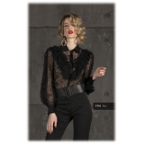 Danilo Forestieri - Chantilly Lace and Silk Ruffled Shirt - Shirt - Haute Couture Made in Italy - Luxury Exclusive Collection