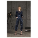 Danilo Forestieri - Pantalone Sblusato in Seta a Vita Alta - Haute Couture Made in Italy - Luxury Exclusive Collection