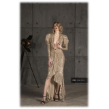 Danilo Forestieri - Abito Lungo Asimmetrico in Full Paillettes - Haute Couture Made in Italy - Luxury Exclusive Collection