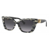 Valentino - Vlogo Cat-Eye Acetate Frame Sunglasses - Black - Valentino Eyewear