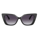 Valentino - Vlogo Cat-Eye Acetate Frame Sunglasses - Black Gray - Valentino Eyewear
