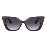 Valentino - Vlogo Cat-Eye Acetate Frame Sunglasses - Black Gray - Valentino Eyewear