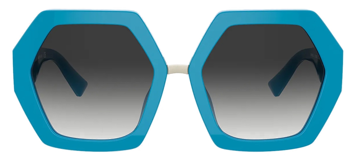 valentino clear lens hexagonal acetate frame vlogo signature