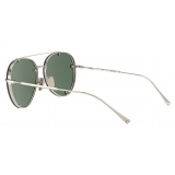 Valentino - Occhiale da Sole Pilot in Metallo con Cristalli - Oro Verde - Valentino Eyewear