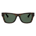 Valentino - Rectangular Acetate Frame with Vlogo Sunglasses - Black - Valentino Eyewear