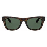 Valentino - Occhiale da Sole Rettangolare in Acetato con Vlogo - Nero - Valentino Eyewear