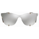 Valentino - VLTN Frameless Mirrored Sunglasses - Blue - Valentino Eyewear