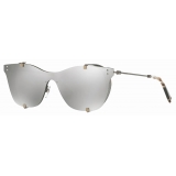 Valentino - VLTN Frameless Mirrored Sunglasses - Blue - Valentino Eyewear