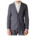 Cruna - Chelsea Fresh Wool Jacket - 560 - Medium Grey - Handmade in Italy - Luxury High Quality Jacket