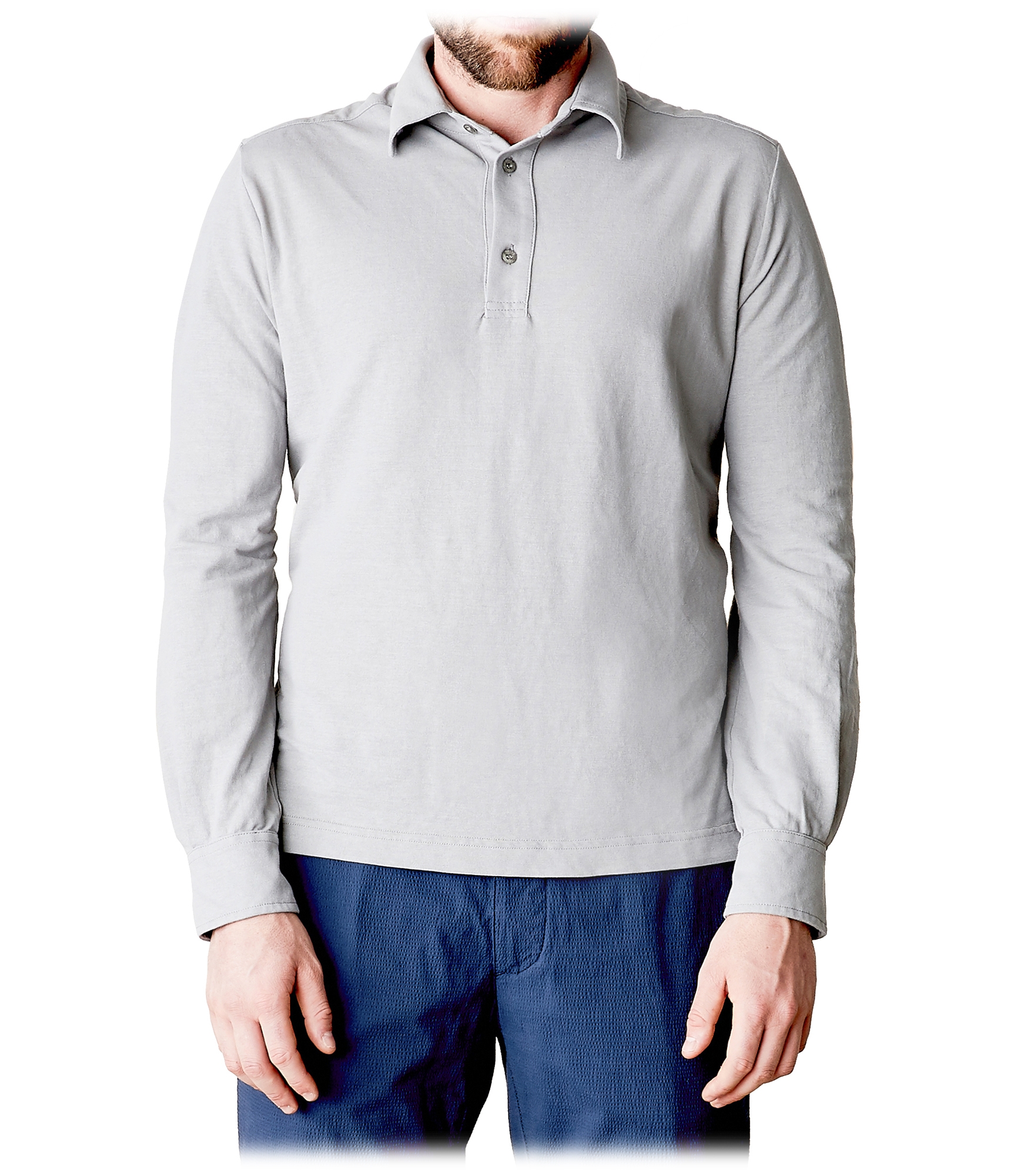 long sleeve polo sweatshirt