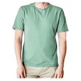 Cruna - T-Shirt Nizza - 573 - Verde - Handmade in Italy - T-Shirt di Alta Qualità Luxury