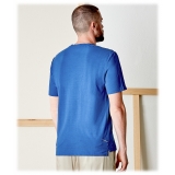 Cruna - Nizza T-Shirt - 573 - Royal Blue - Handmade in Italy - Luxury High Quality T-Shirt