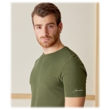 Cruna - Nizza T-Shirt - 573 - Army - Handmade in Italy - Luxury High Quality T-Shirt