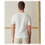 Cruna - Nizza T-Shirt - 573 - Off White - Handmade in Italy - Luxury High Quality T-Shirt