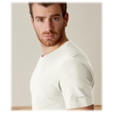 Cruna - T-Shirt Nizza - 573 - Off White - Handmade in Italy - T-Shirt di Alta Qualità Luxury