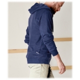Cruna - Bel Air Sweatshirt in Cotton and Cashmere - 386 - Navy - Handmade in Italy - Luxury High Quality Sweatshirt