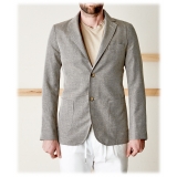 Cruna - Chelsea Linen Jacket - 556 - Terra - Handmade in Italy - Luxury High Quality Jacket