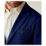 Cruna - Chelsea Fresh Wool Jacket - 560 - Navy - Handmade in Italy - Luxury High Quality Jacket