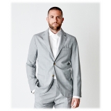 Cruna - Chelsea Fresh Wool Jacket - 560 - Light Grey - Handmade in Italy - Luxury High Quality Jacket